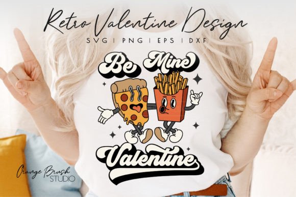 Be Mine Valentine Retro SVG PNG File