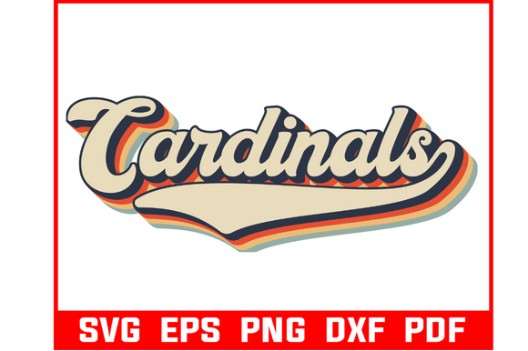 Cardinals Sports Name Vintage Retro Svg Review