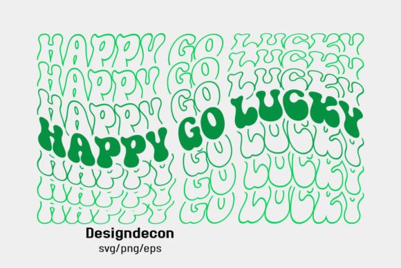 Happy Go Lucky Mirrored Text Retro Svg Review