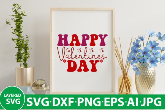 Happy Valentines Day Retro SVG Design