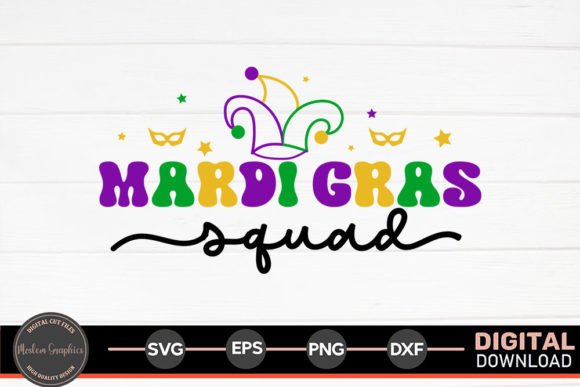 Mardi Gras Squad - Mardi Gras Retro SVG