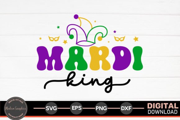Mardi King - Mardi Gras Retro SVG