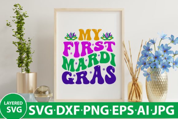 My First Mardi Gras Retro SVG Design Review