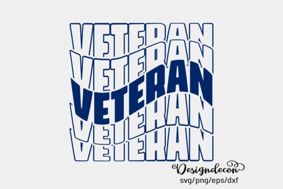 Veteran Word Mirrored Text Retro SVG Png Review